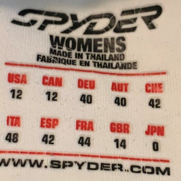 Spyder athletic wear long sleeve top women's size 12 zip mock turtleneck, EUC - Picture 4 of 14